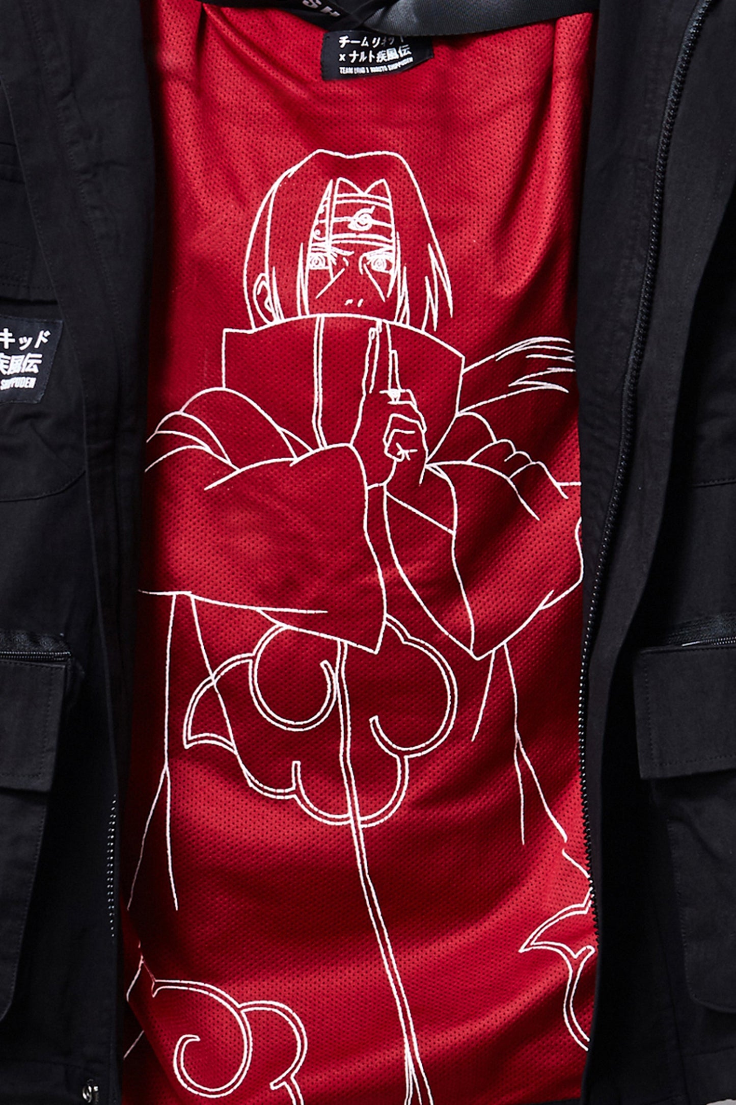 LIQUID x NARUTO AKATSUKI TSUKUYOMI ITACHI PACKABLE TECH JACKET - Team Liquid