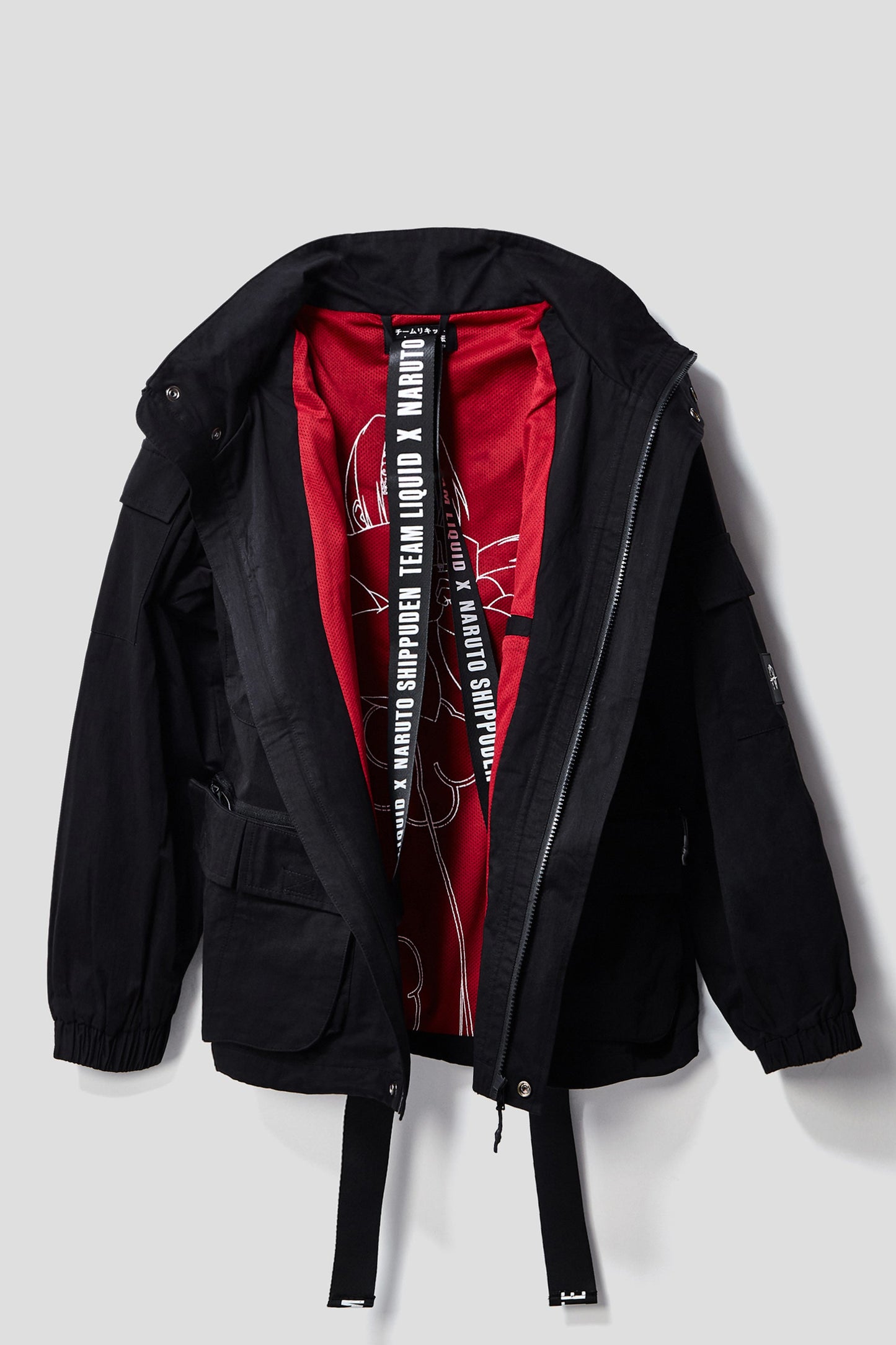 LIQUID x NARUTO AKATSUKI TSUKUYOMI ITACHI PACKABLE TECH JACKET - Team Liquid