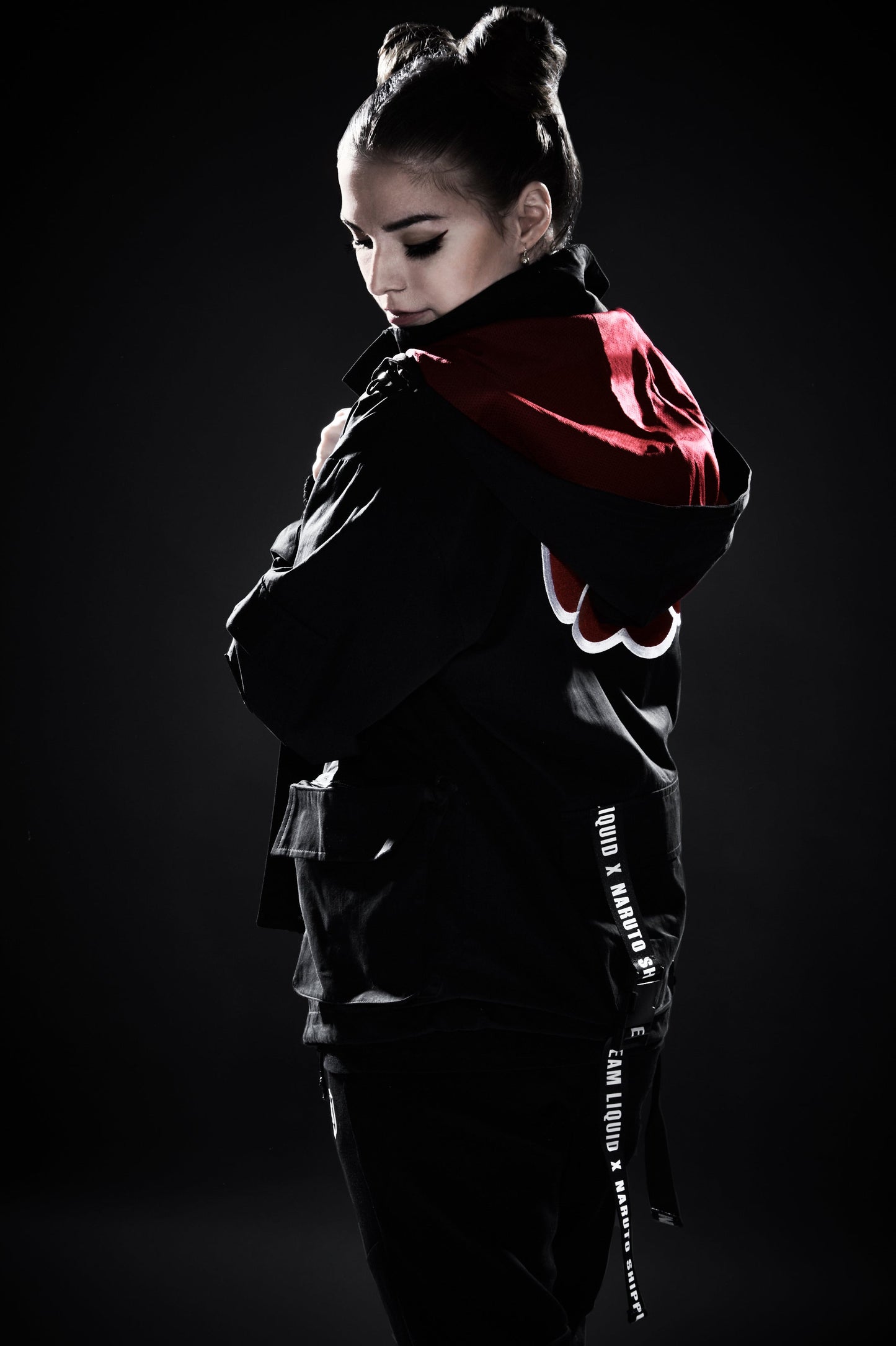 LIQUID x NARUTO AKATSUKI TSUKUYOMI ITACHI PACKABLE TECH JACKET - Team Liquid