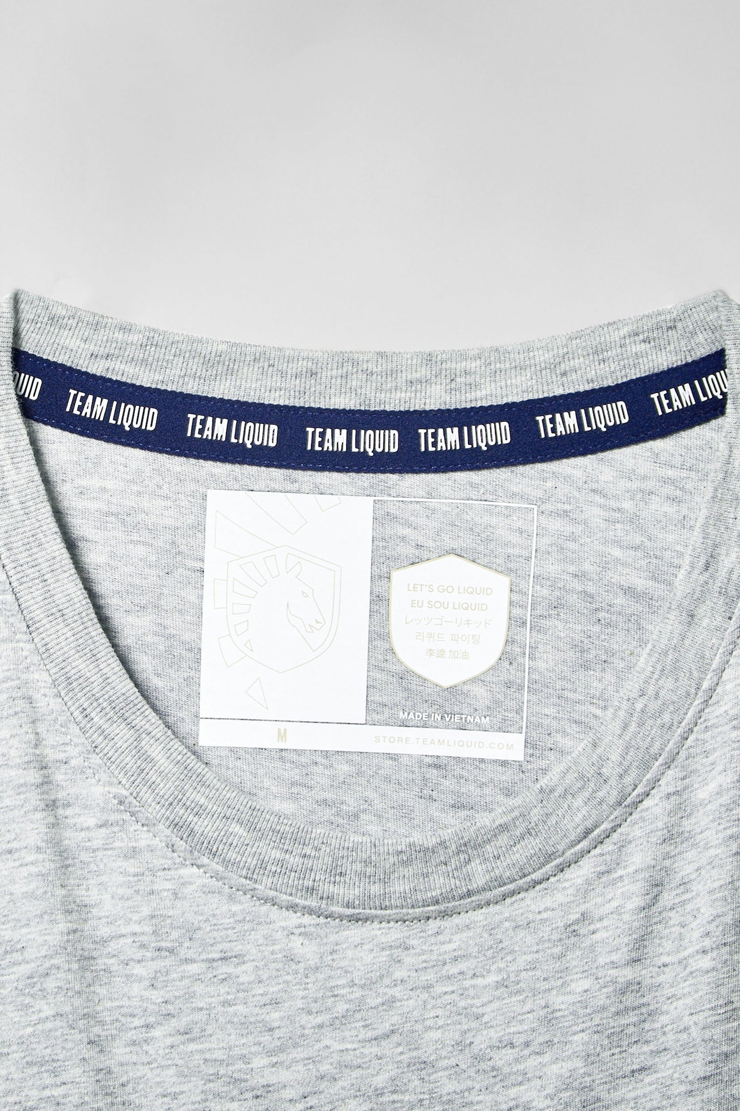 LIQUID CREST SHORT SLEEVE TEE - GREY HEATHER - Team Liquid