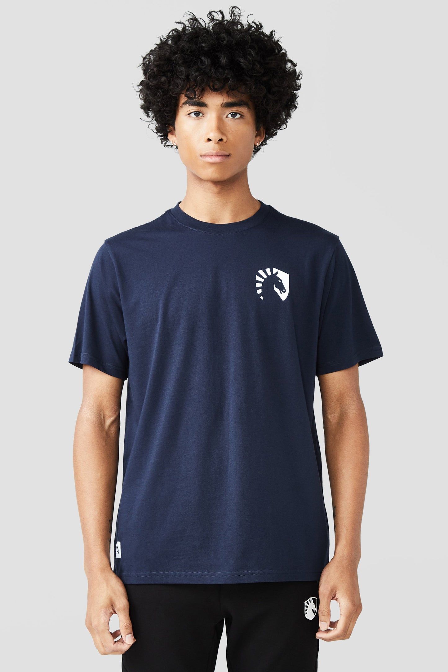 LIQUID HEART CREST SHORT SLEEVE TEE - NAVY - Team Liquid