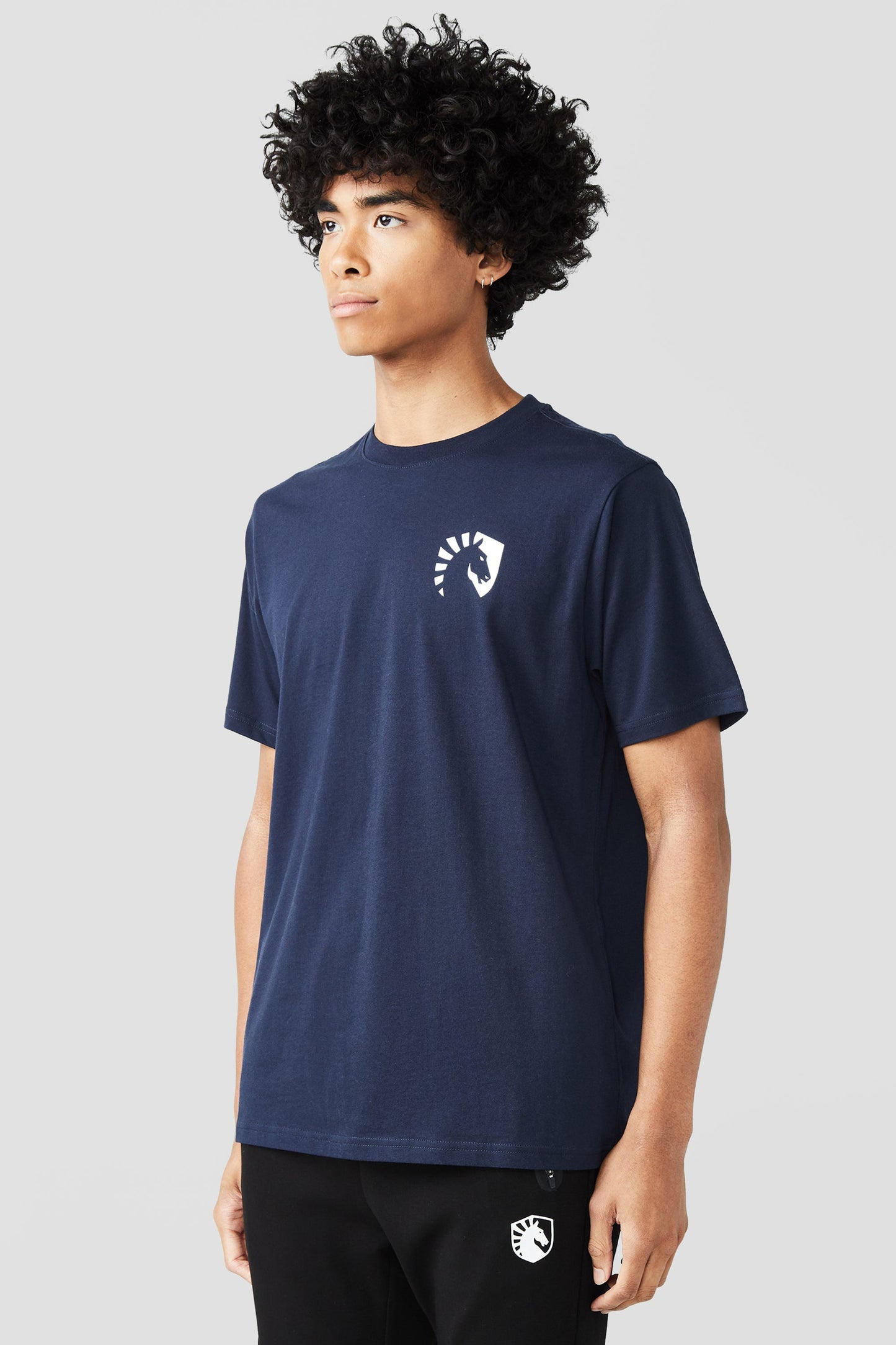 LIQUID HEART CREST SHORT SLEEVE TEE - NAVY - Team Liquid