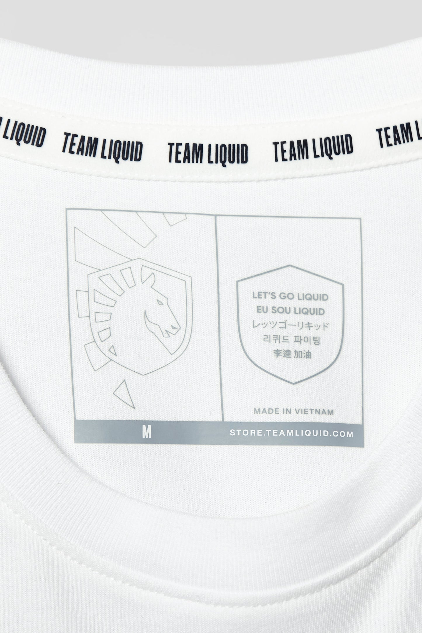 LIQUID HEART CREST SHORT SLEEVE TEE - WHITE - Team Liquid
