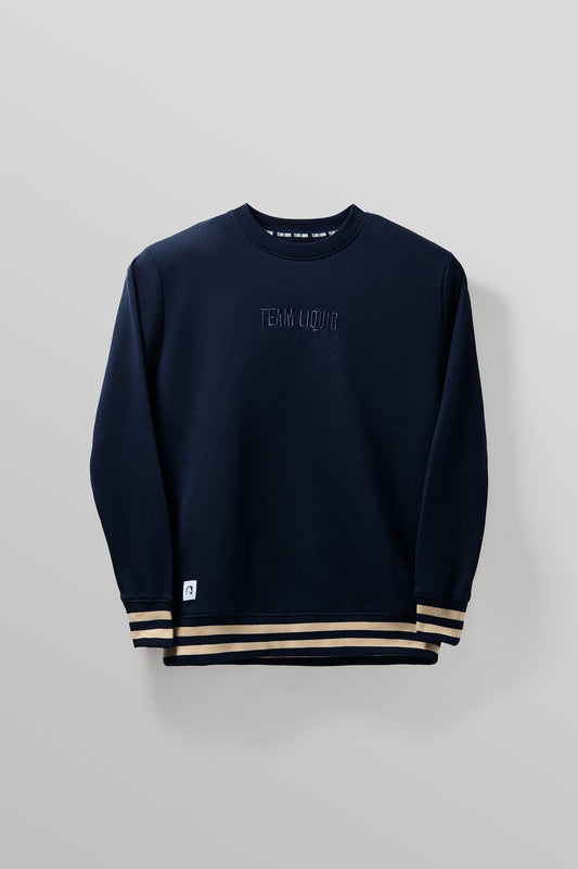 YARN DYE RIB CREWNECK - Team Liquid