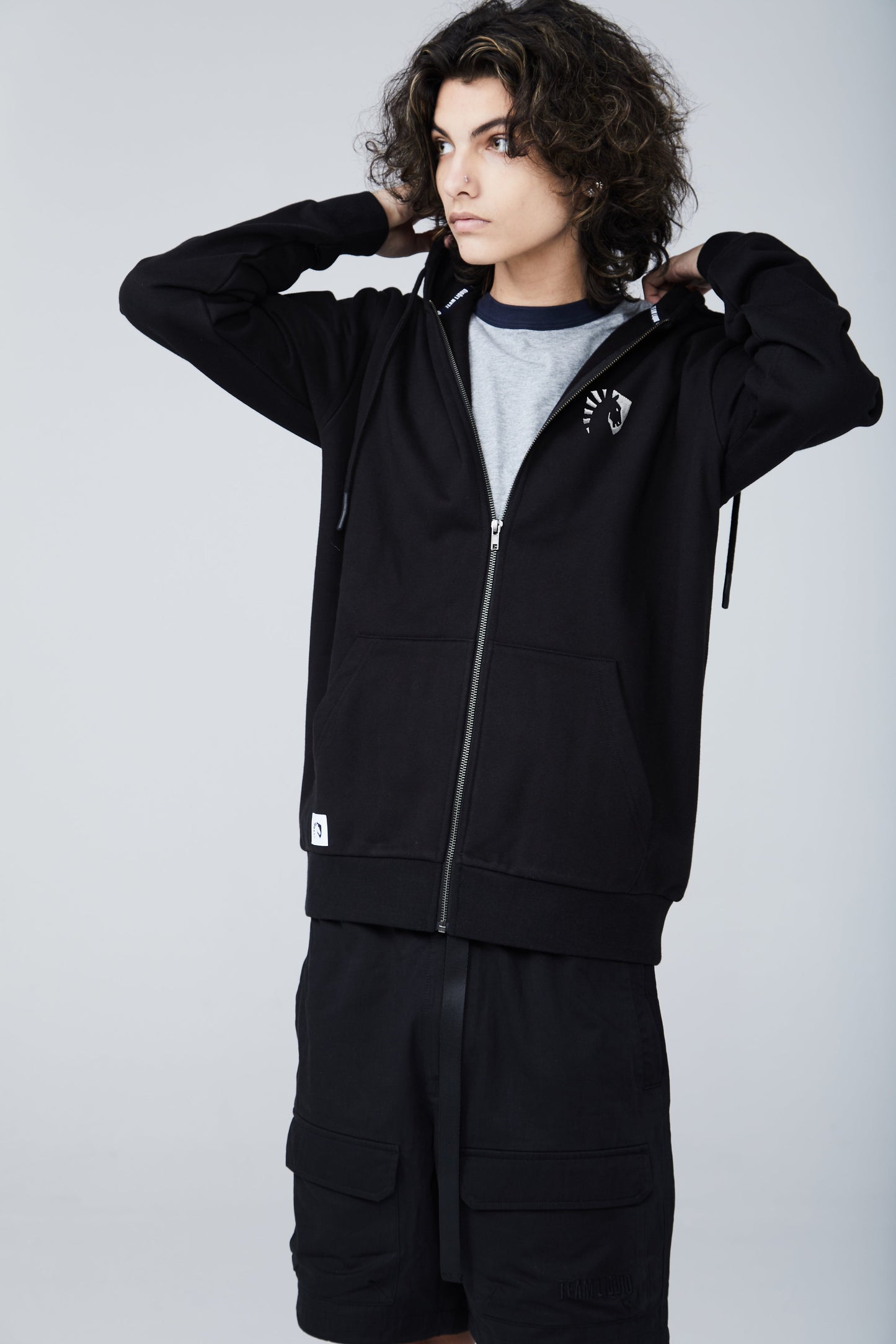 LIQUID CREST LIGHTWEIGHT ZIP HOODIE - Team Liquid