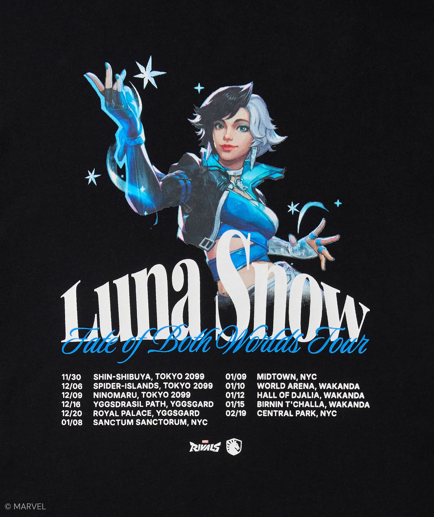 MARVEL RIVALS LUNA SNOW WORLD TOUR TEE - Team Liquid