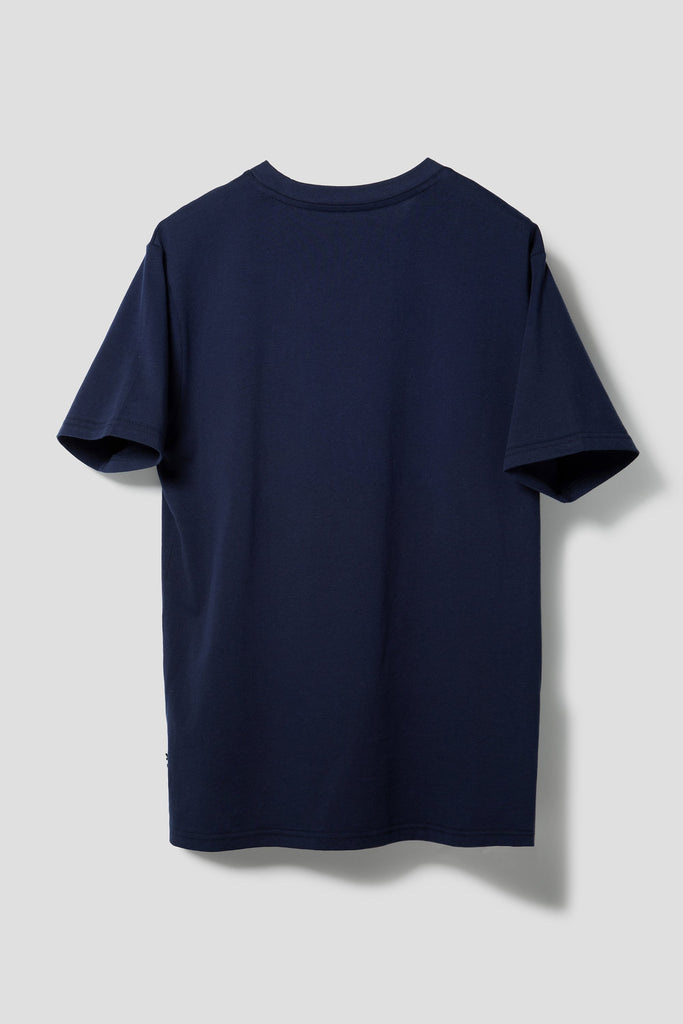 LIQUID VARSITY FONT SHORT SLEEVE TEE - NAVY - Team Liquid