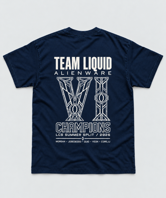 2026 TEAM LIQUID ALIENWARE LCS SUMMER CHAMPIONS TEE