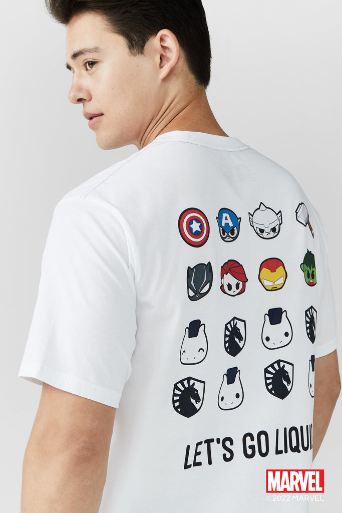 LIQUID X MARVEL CAPTAIN AMERICA SKETCH SHORT SLEEVE - Team Liquid