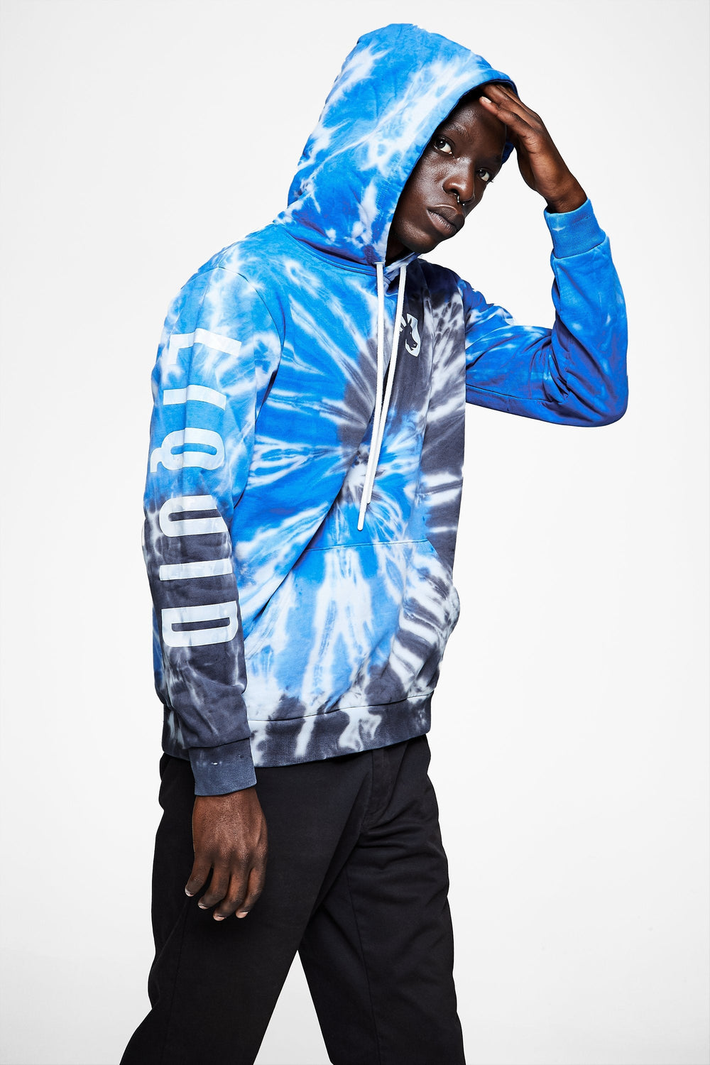 HERITAGE SPIRAL TIE DYE PULLOVER HOODIE BLUE SPIRAL TIE DYE XXS