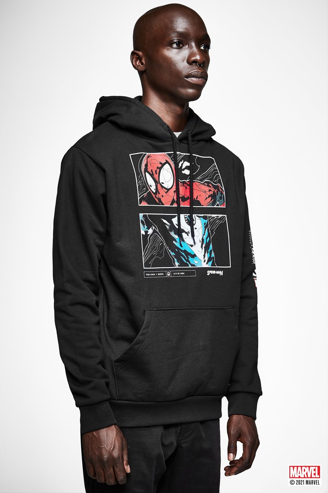 Black 2024 marvel hoodie