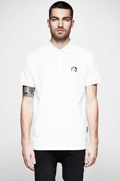 LIQUID HERITAGE SHORT SLEEVE POLO - WHITE - Team Liquid