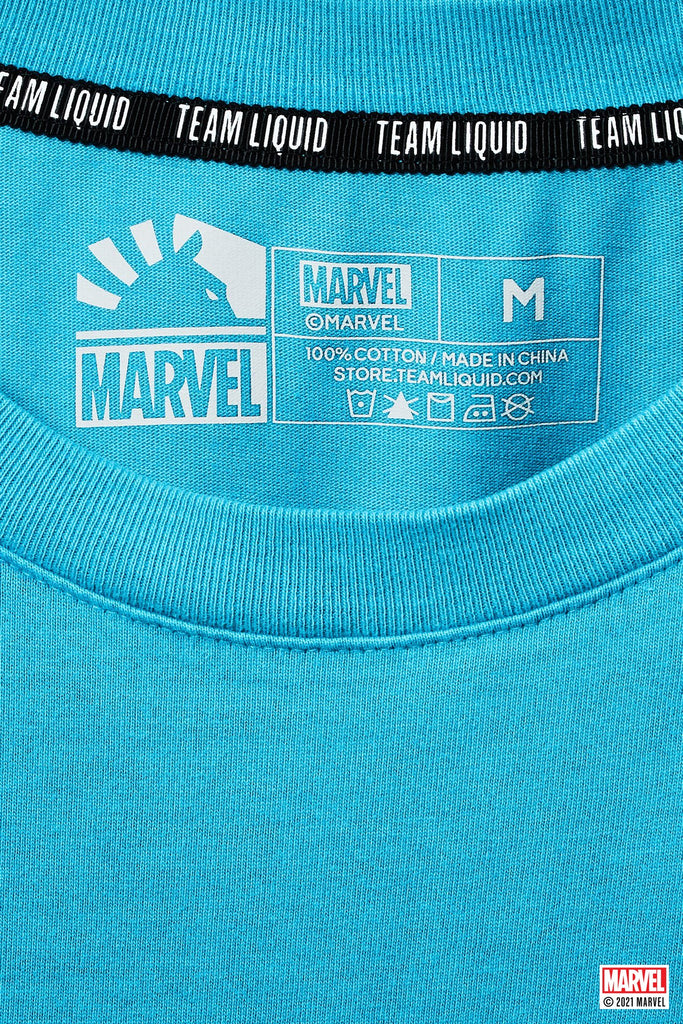 LIQUID x MARVEL RETRO CAPTAIN AMERICA SHORT SLEEVE TEE - Team Liquid