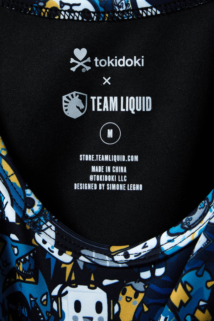 TOKIDOKI x LIQUID WOMENS CROPPED ATHLETIC TANK TOP - MULTI - Team Liquid