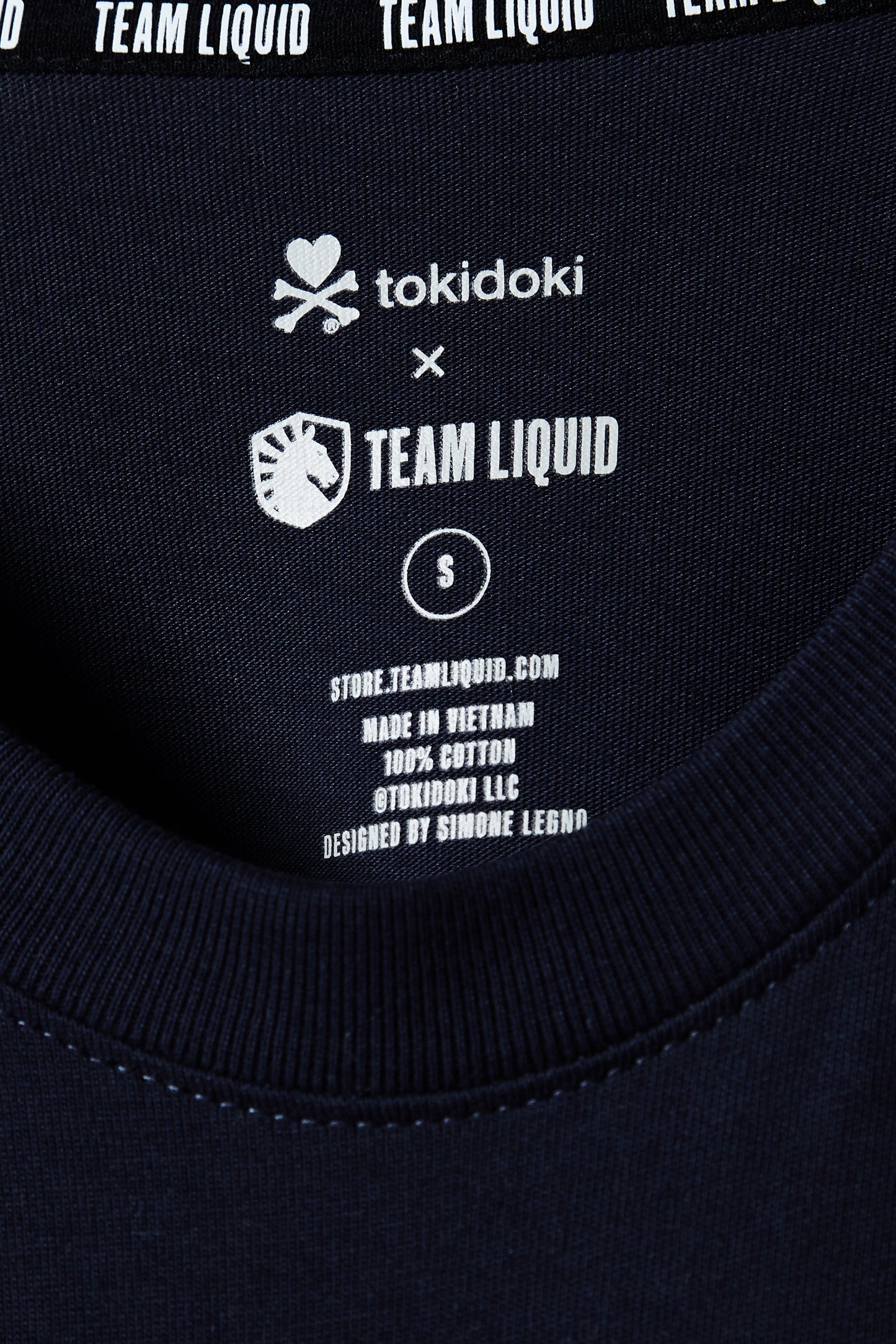 TOKIDOKI x LIQUID CREST LONG SLEEVE TEE - NAVY - Team Liquid