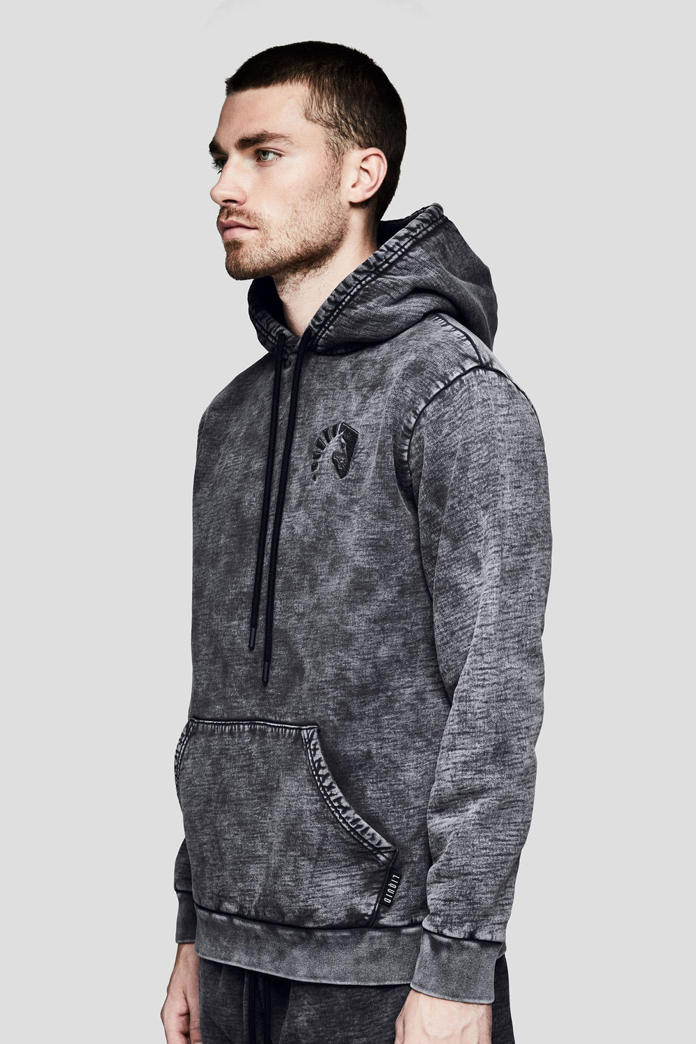 Enzyme-Washed Cotton-Jersey Hoodie