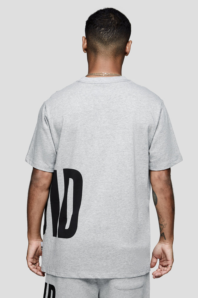 OVERSIZED WORDMARK SHORT SLEEVE TEE - GREY HEATHER - Team Liquid