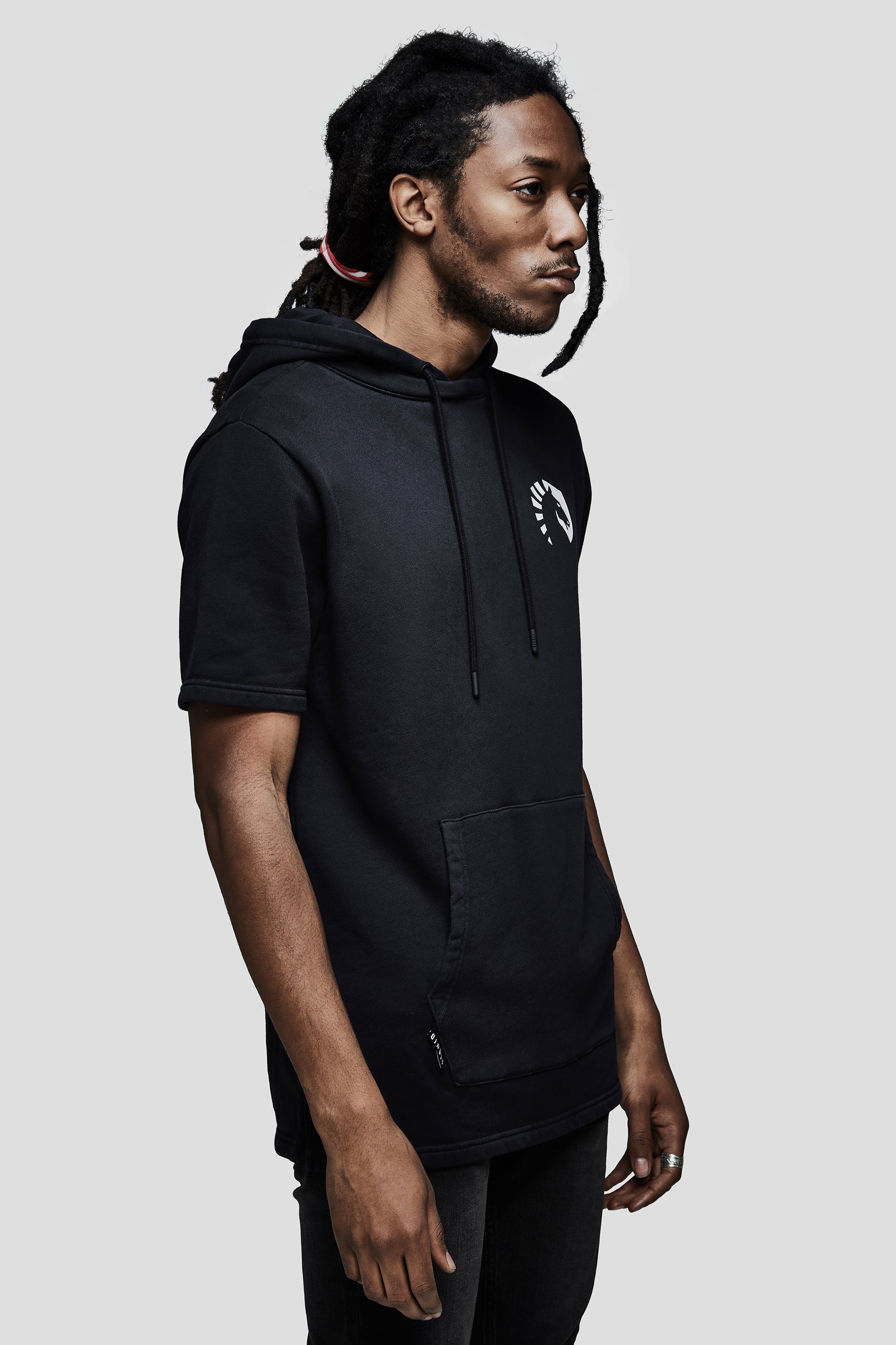Black nike short sleeve hoodie online