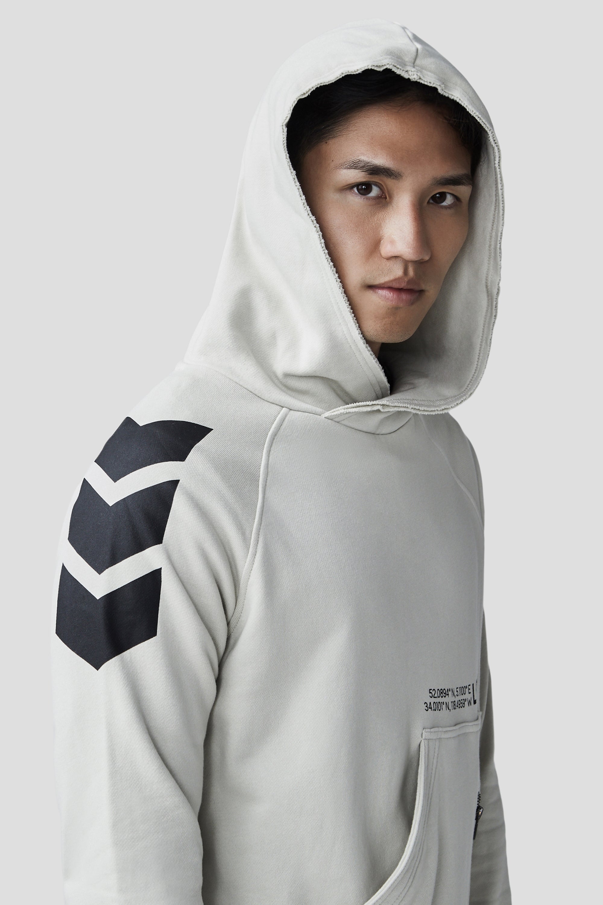 LQD V3 SQUARE POCKET HOODIE - Bone White / XS
