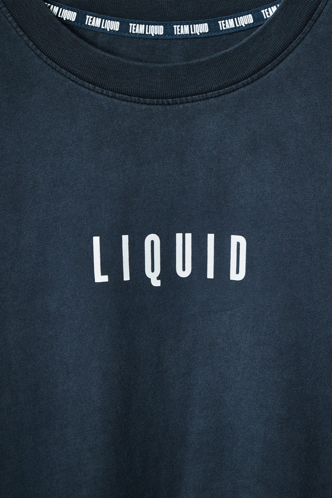 LIQUID ESSENTIALS DIP DYE SHORT SLEEVE TEE - BLUE OMBRE - Team Liquid