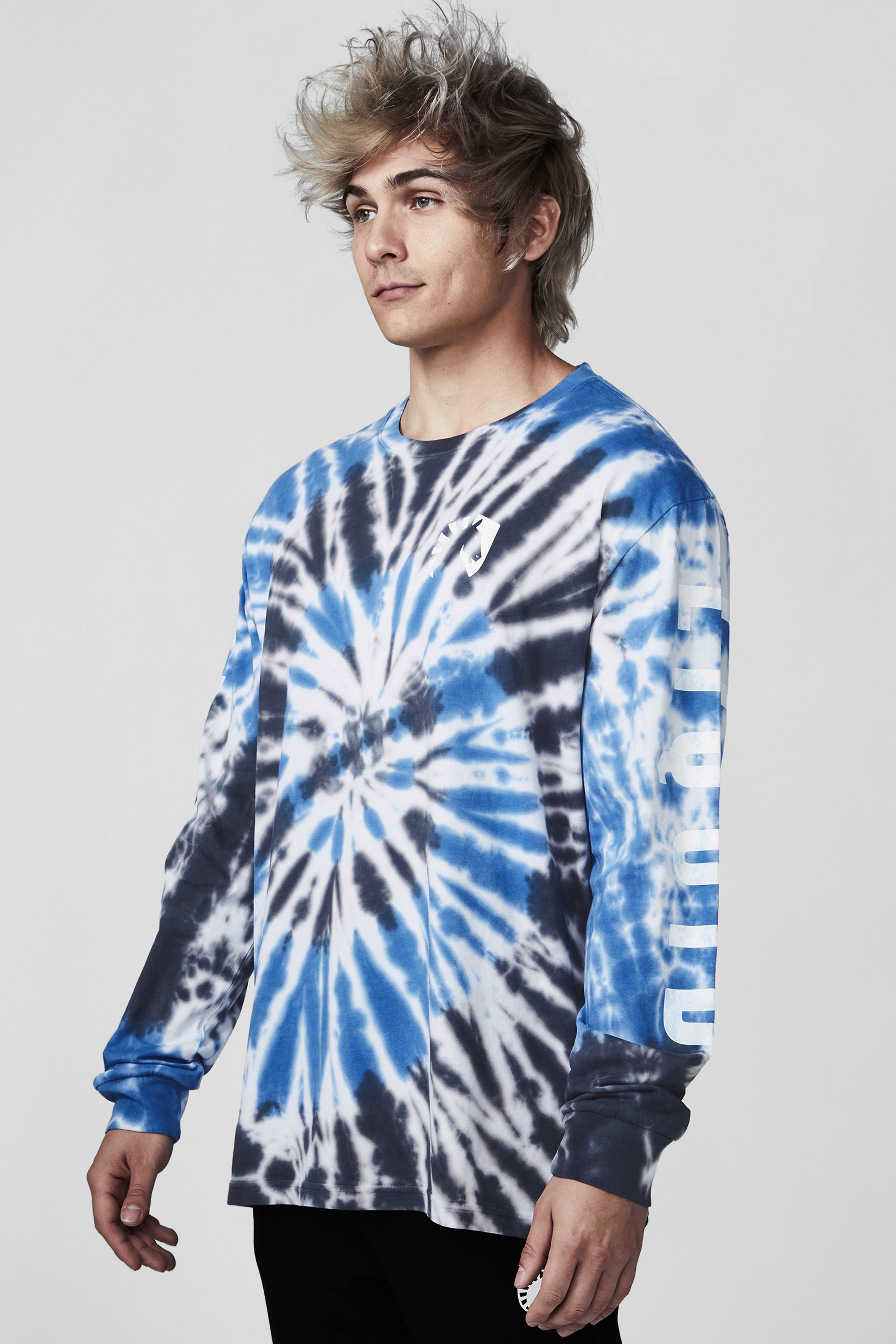 【2plan】Works tie dye damage long sleeve t-shirt Tie-Dye