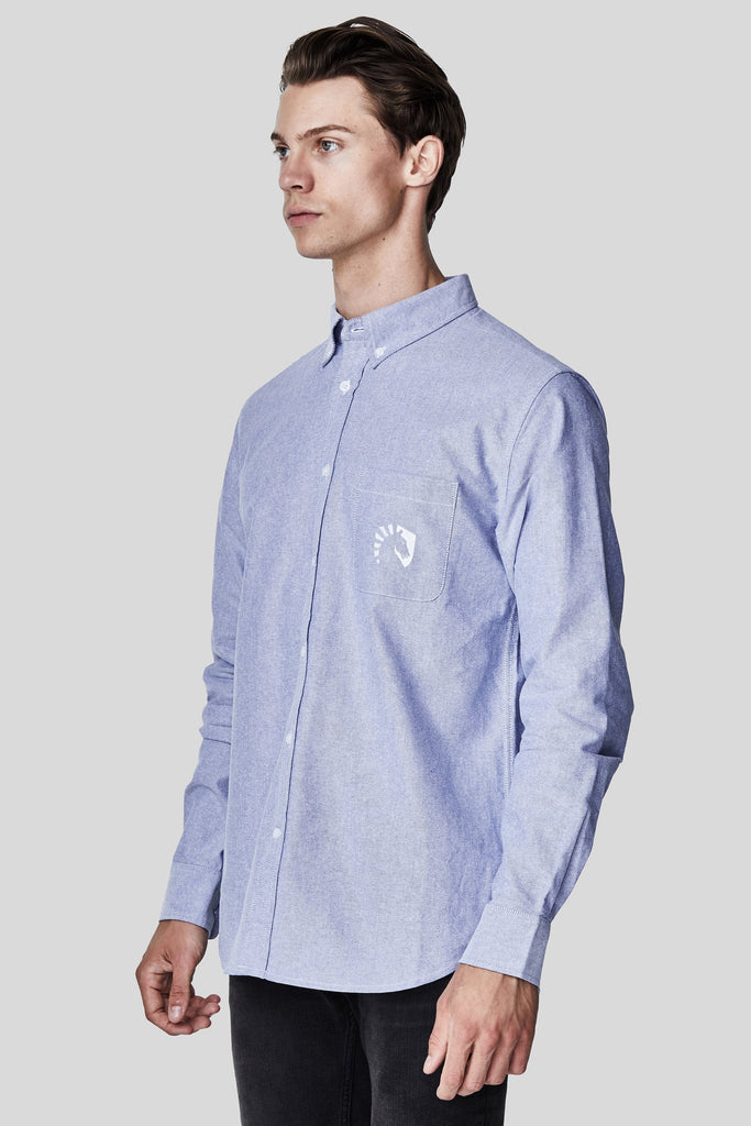 LIQUID LONG SLEEVE OXFORD SHIRT - BLUE OXFORD - Team Liquid