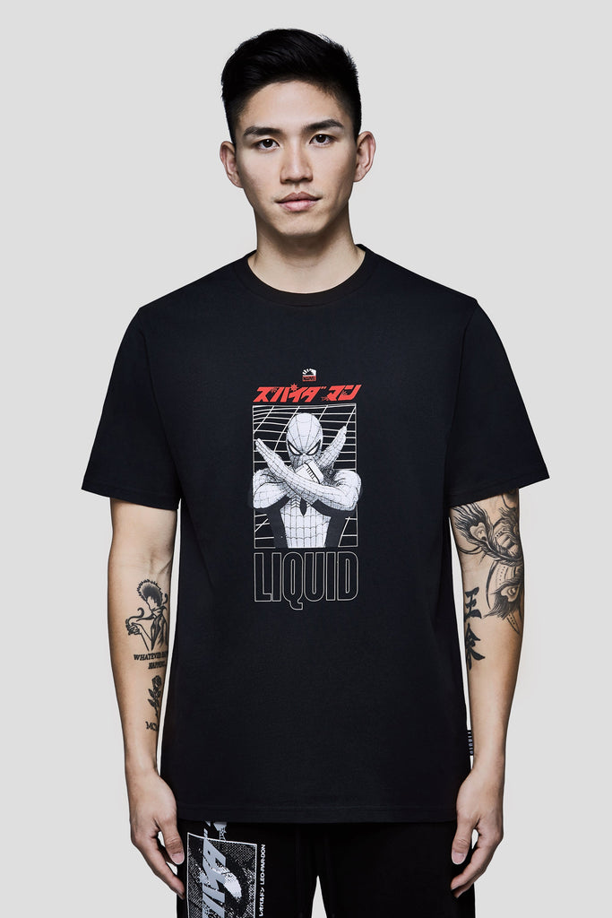 LIQUID x MARVEL SPIDER PROTECTOR TEE - BLACK - Team Liquid