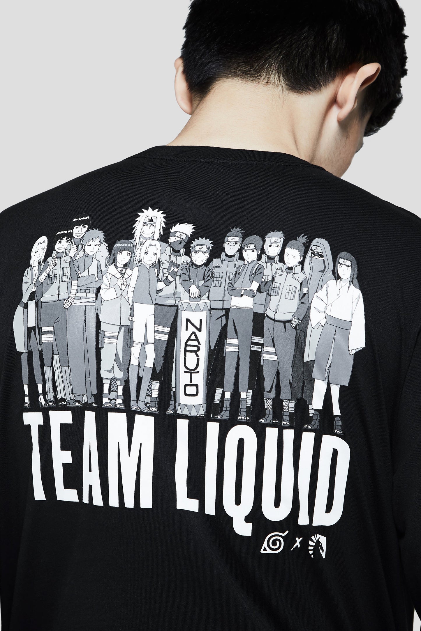 LIQUID x NARUTO LEAF VILLAGE LONG SLEEVE TEE - BLACK (PRE-ORDER) - Team Liquid