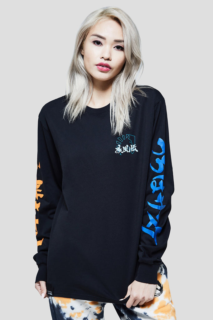 LIQUID x NARUTO VERSUS LONG SLEEVE TEE - BLACK (PRE-ORDER) - Team Liquid
