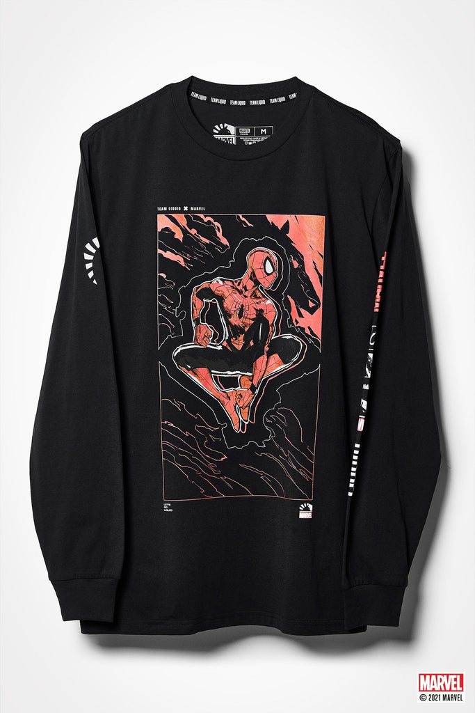 LIQUID x MARVEL SPIDER-MAN ARTWORK LONG SLEEVE TEE - Team Liquid