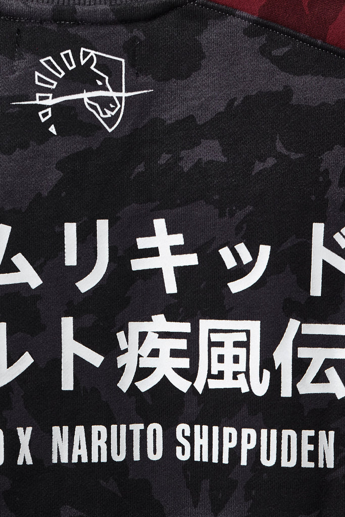 LIQUID x NARUTO AKATSUKI CHARCOAL PATTERN CREWNECK SWEATSHIRT - Team Liquid