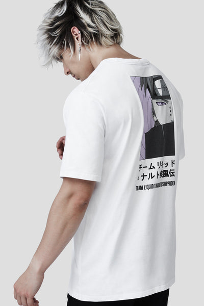 LIQUID x NARUTO AKATSUKI WHITE RINNEGAN PAIN TEE - Team Liquid