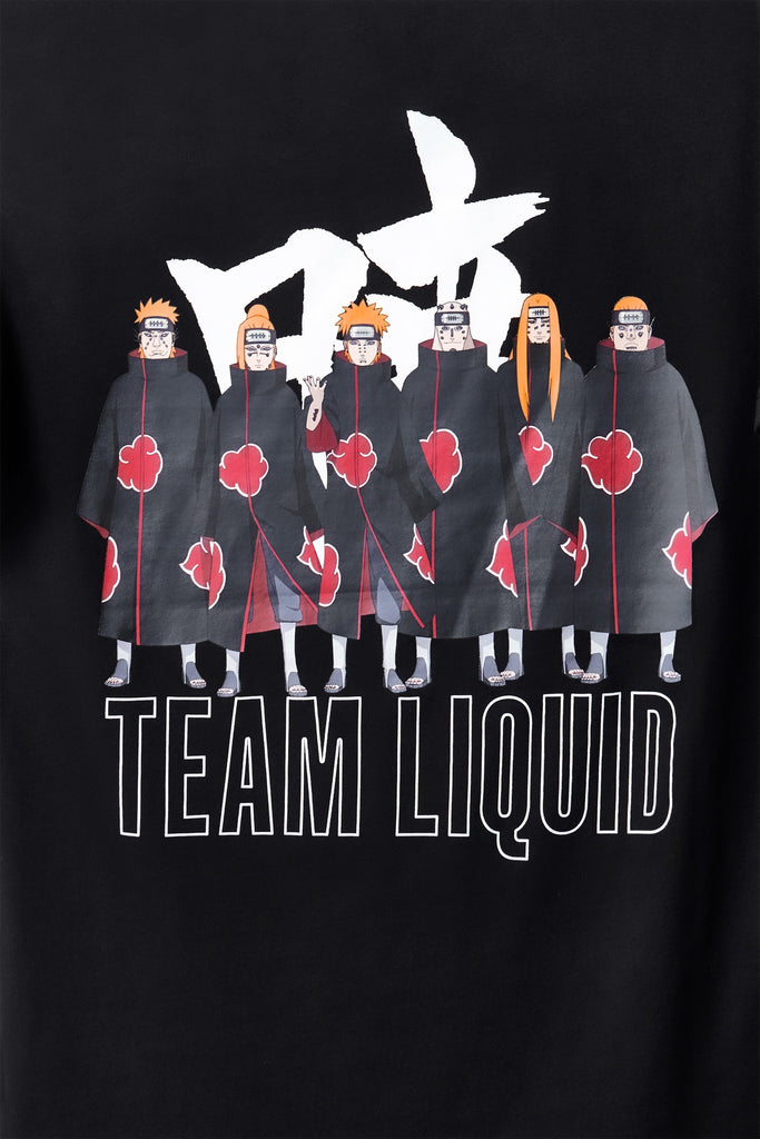 LIQUID x NARUTO AKATSUKI SIX PATHS OF PAIN SHORT SLEEVE TEE - BLACK - Team Liquid