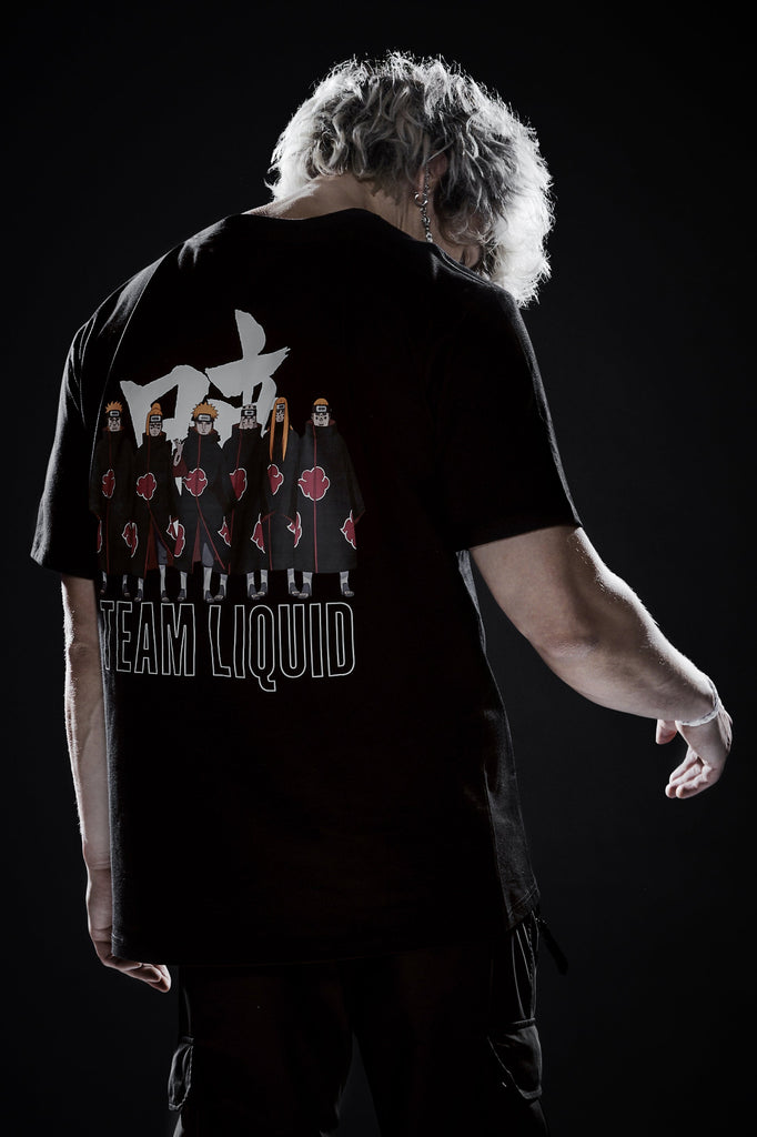 LIQUID x NARUTO AKATSUKI SIX PATHS OF PAIN SHORT SLEEVE TEE - BLACK - Team Liquid