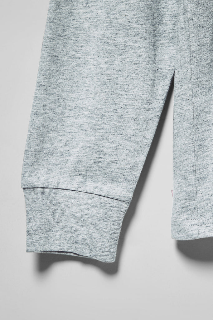 LIQUID CREST LONG SLEEVE TEE - GREY HEATHER - Team Liquid