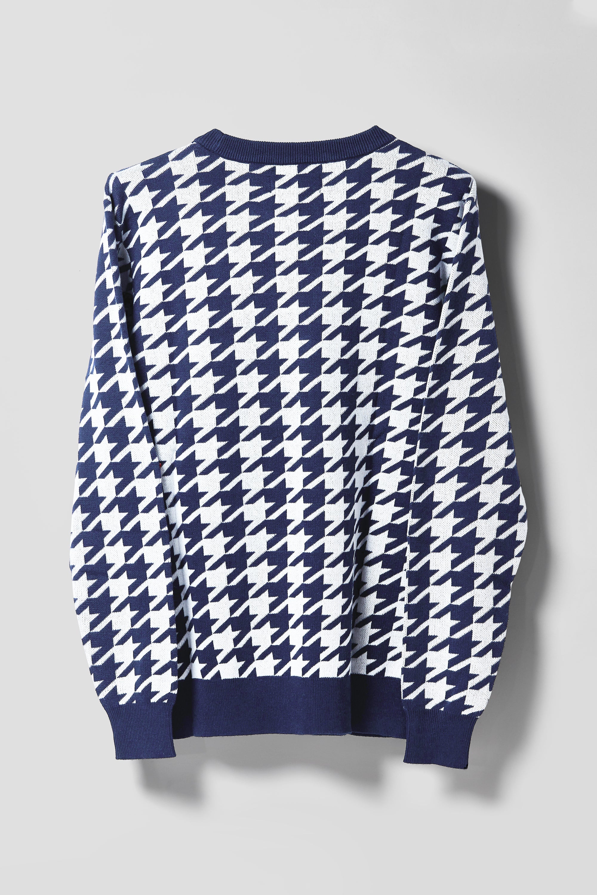 HOUNDSTOOTH SWEATER BLUE WHITE XXS