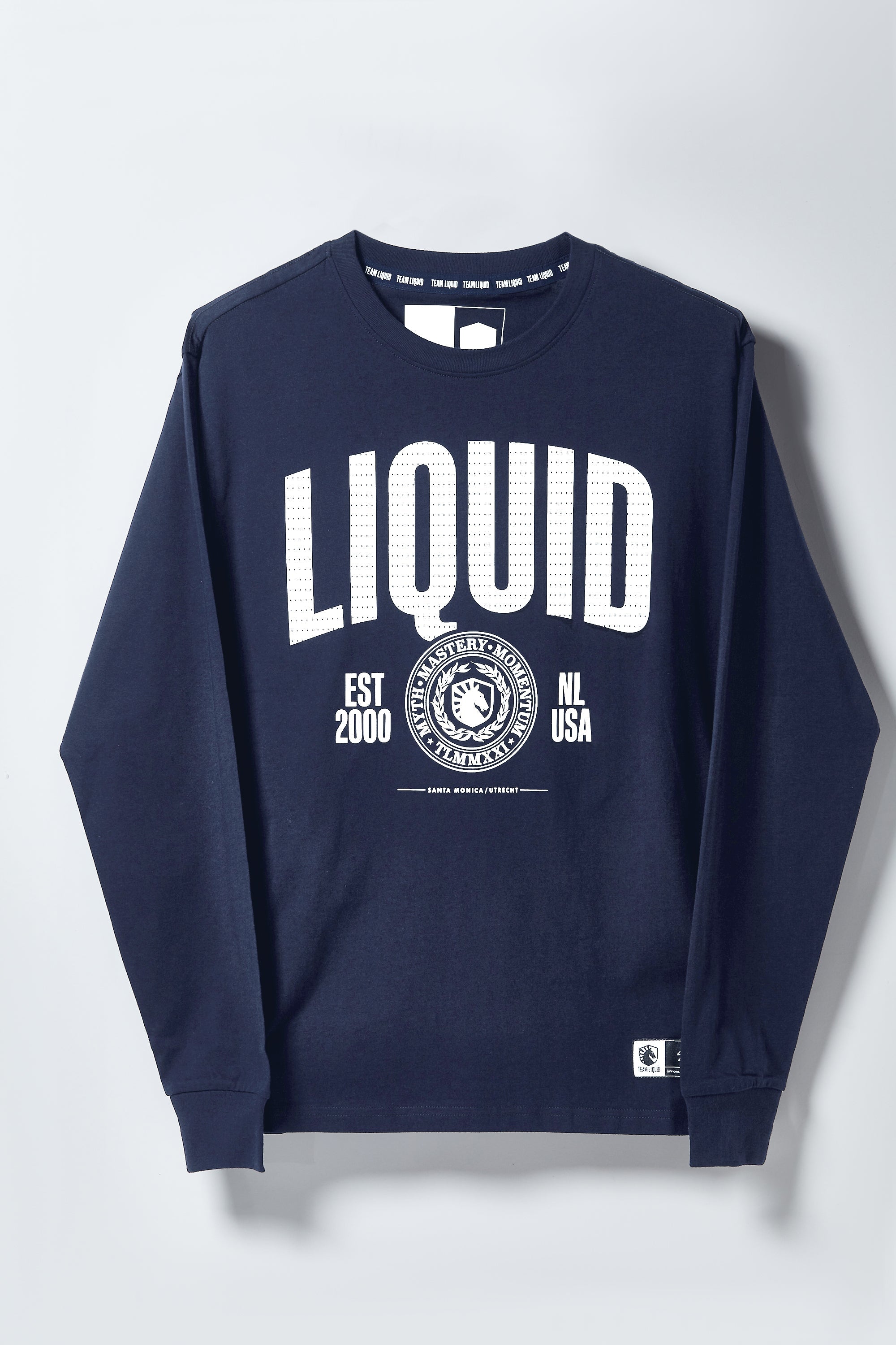 Tシャツ・カットソー LMC LEAGUE SWEATSHIRT navy 0LM23FSW112NVY America 250 | Excellence Cotton Long Sleeve T-Shirt | Long