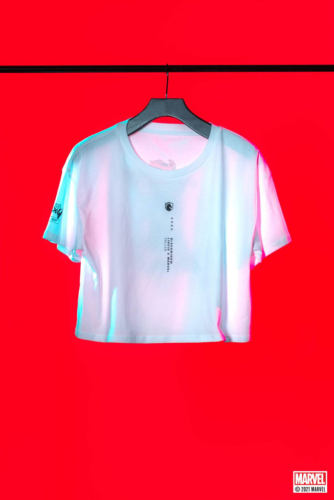 LIQUID x MARVEL BLACK WIDOW CROP TEE - Team Liquid